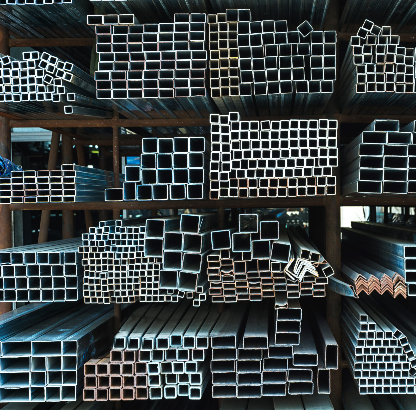 large steel factory warehouse